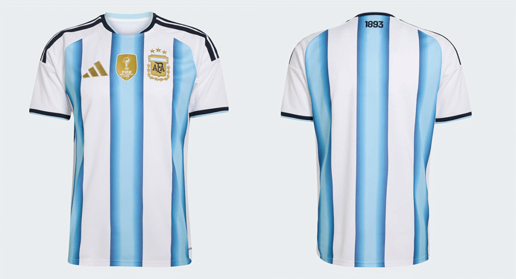Camisa Argentina 2026 Versão Torcedor frente e costa