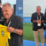 Vazamento: Zico aparece segurando a suposta camisa do Brasil 2026